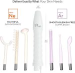 NuDerma Professional Skin Therapy Wand - Portable High Frequency Skin Therapy Machine with 6 Neon & Argon Wands – Boost Your Skin – Clear Firm & Tighten - Image 6